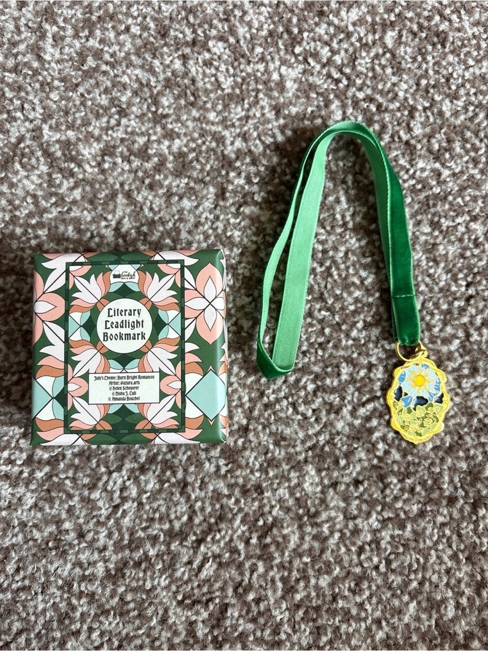 bookish box trial of the sun queen literary leadlight bookmark